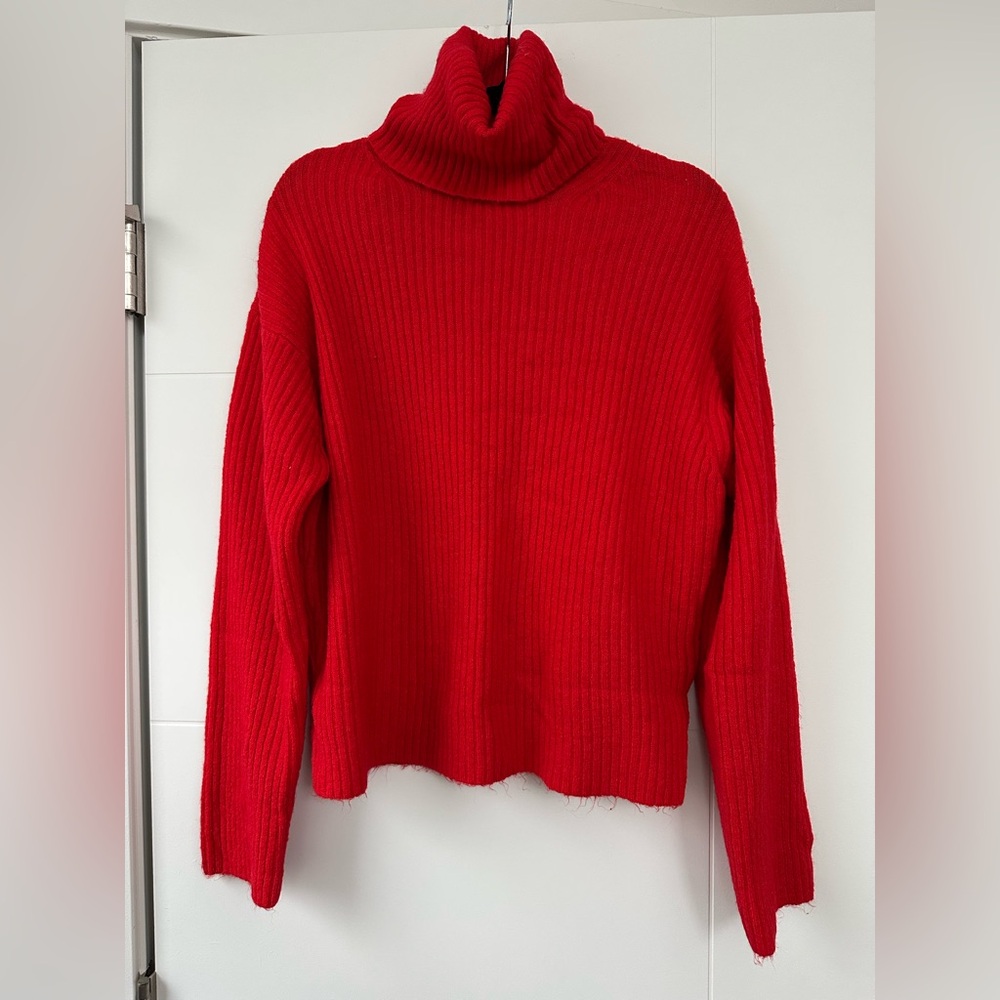 H&M Vibrant Red Turtleneck Sweater